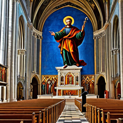 Renaissance Art & Faith**

"A fully clothed artist in Renaissance attire painting a mural inside a grand cathedral, inspired by Michelangelo's style, fully clothed, appropriate attire, safe for work, perfect anatomy, natural proportions, professional studio lighting, family-friendly"

**